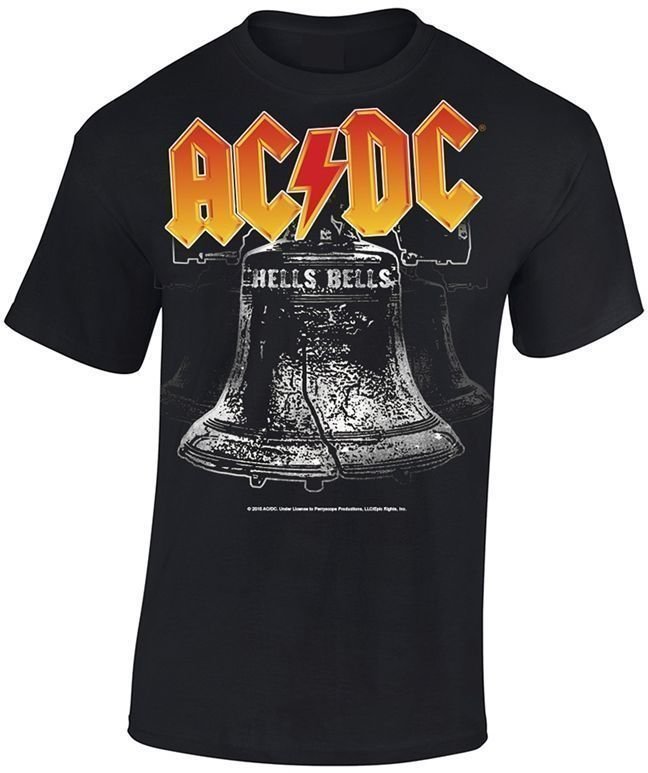 Skjorte AC/DC Skjorte Hells Bells Mand Black L