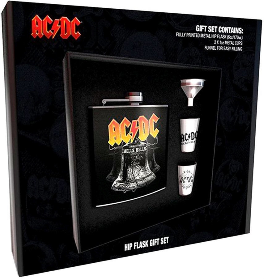 Muzicieni în bucătărie AC/DC Hells Bells Hip Flask Set