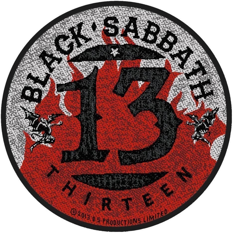Nášivka Black Sabbath 13 / Flames Circular Nášivka