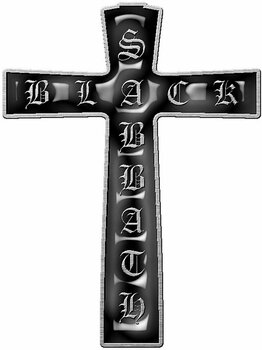 Black Sabbath Cross Metal Pin Badge