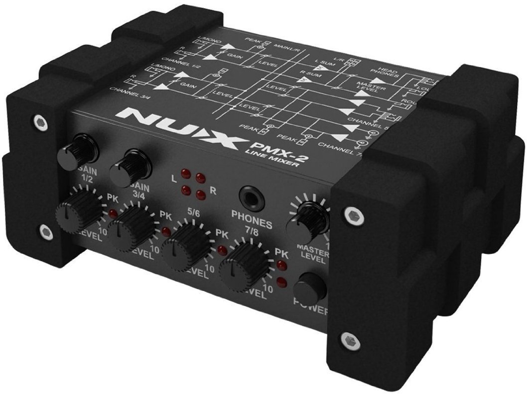 Analogový mixpult Nux PMX-2 Multi-Channel Mini Mixer
