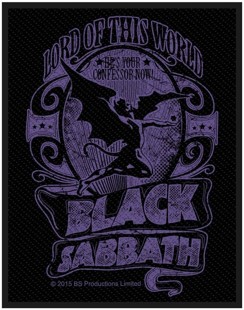 Patch, sticker, badge Black Sabbath Lord Of This World Opnaaipatch