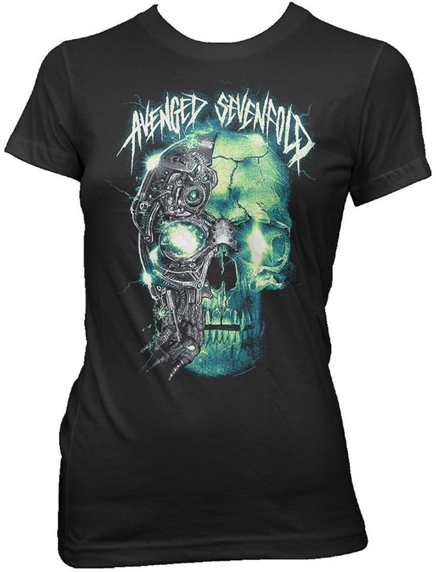 Shirt Avenged Sevenfold Shirt Turbo Skull Dames Zwart XL