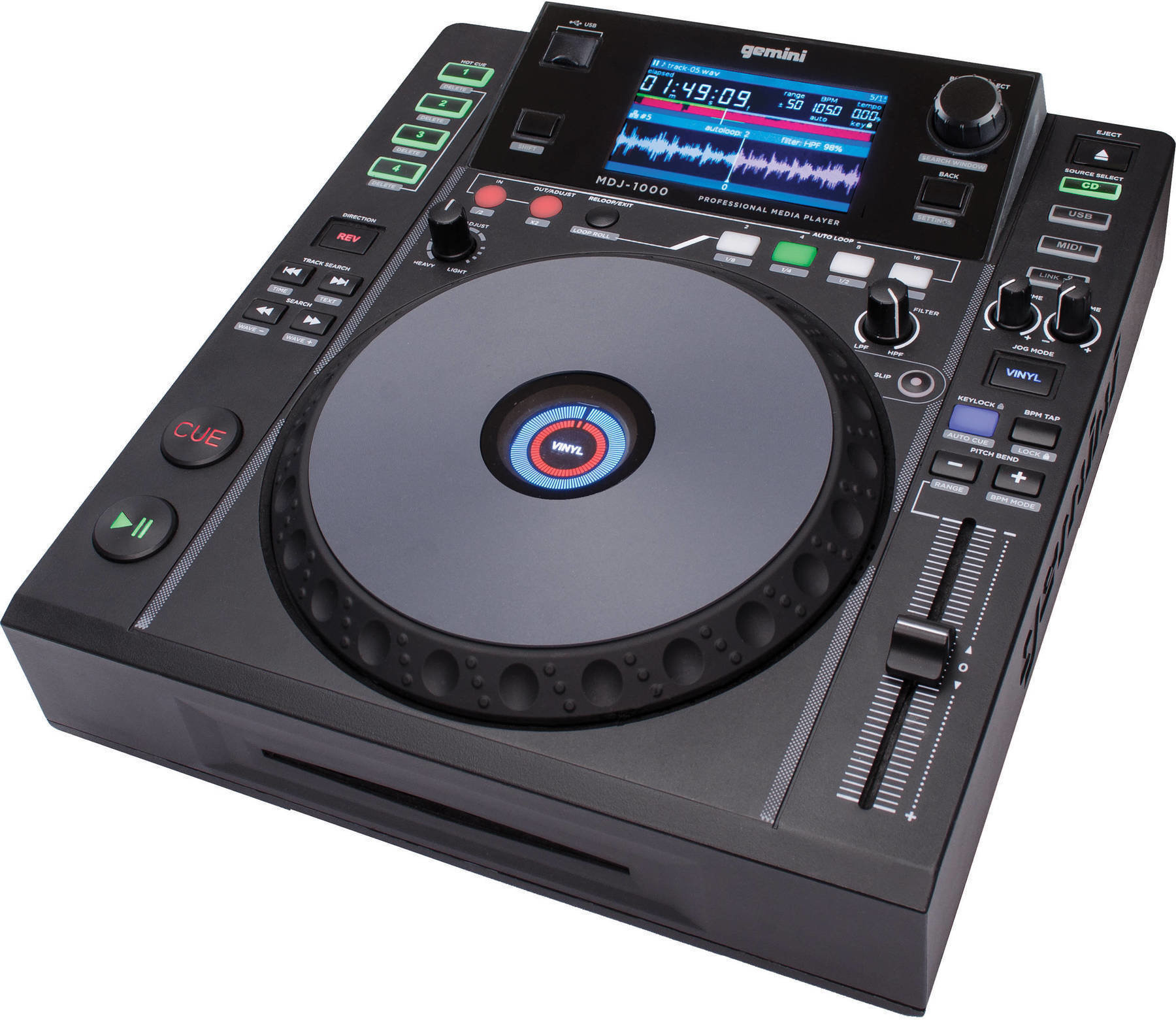 Desktop DJ-speler Gemini MDJ1000
