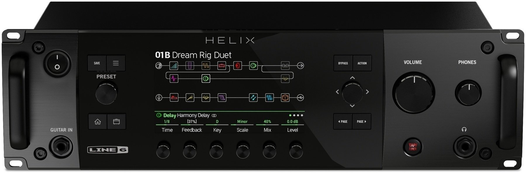 Multi-efeitos para guitarra Line6 Helix Rack