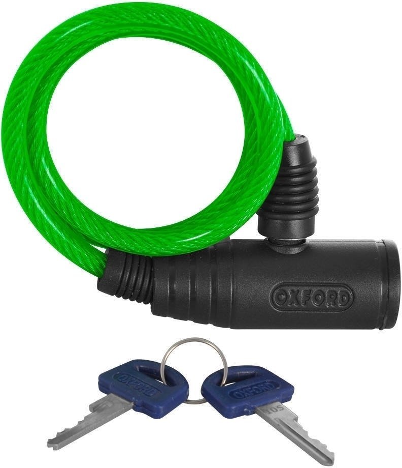 Motorcycle Lock Oxford Bumper Cable Green Motorcycle Lock