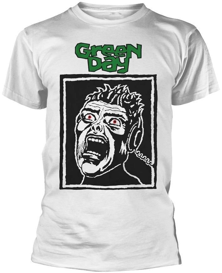 T-shirt Green Day Scream White S T-shirt