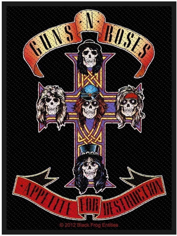 Remendo, autocolante, emblema Guns N' Roses Appetite (Packaged) Patch de costura