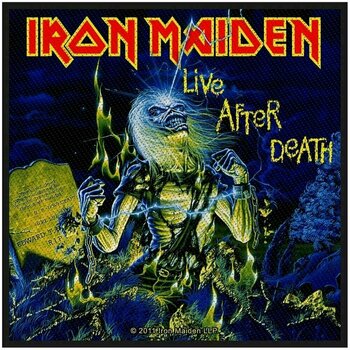 Patch, klistermærke, badge Iron Maiden Live After Death Sy-på patch - 1