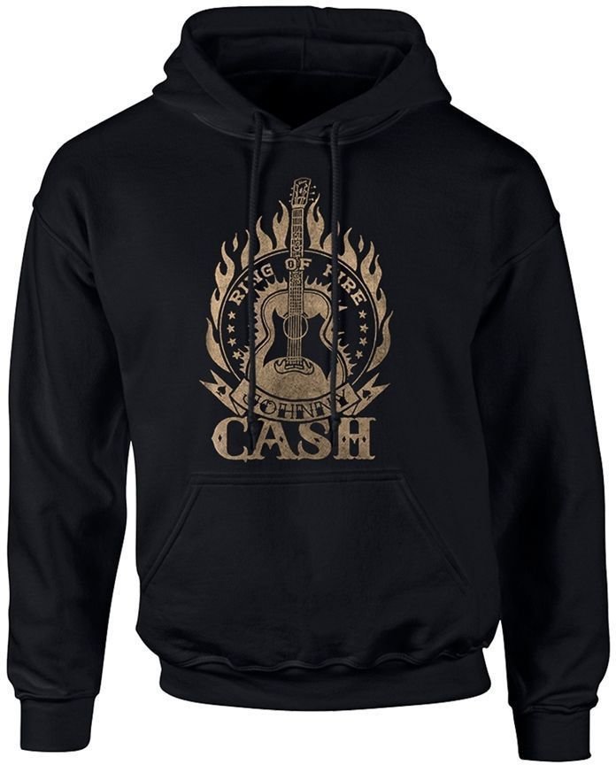 Johnny Cash Hoodie Ring Of Fire Black S