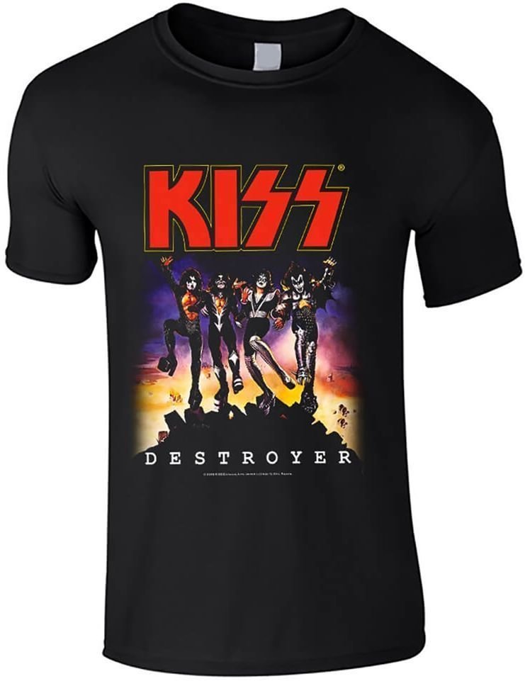 T-Shirt Kiss T-Shirt Destroyer Black 7 - 8 Y
