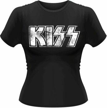 T-shirt Kiss Distressed Logo Womens L - 1