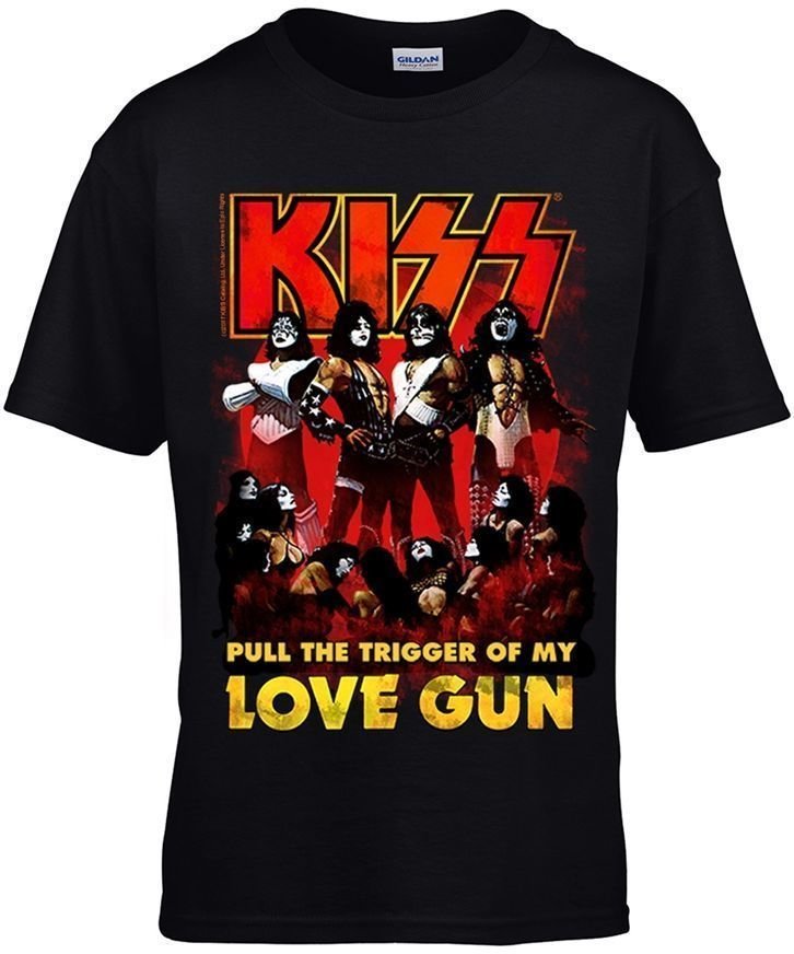T-Shirt Kiss Love Gun Black 9 - 10 J T-Shirt