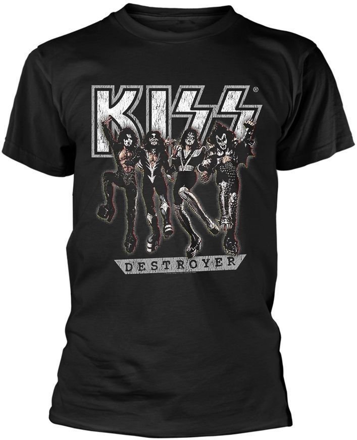 T-Shirt Kiss Retro Destroyer L