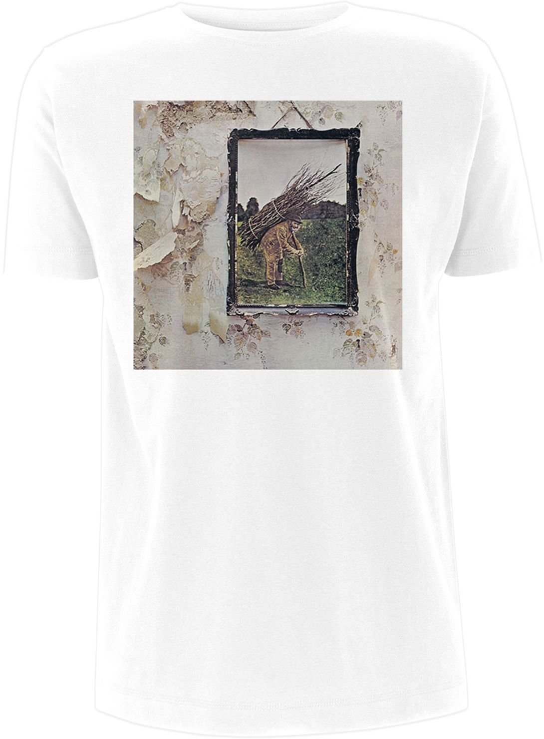 T-Shirt Led Zeppelin T-Shirt IV Album Cover White 2XL