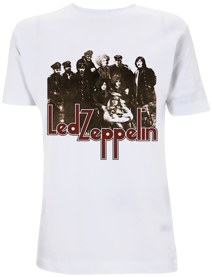 Skjorte Led Zeppelin Skjorte Led Zeppelin LZ II Mand White S