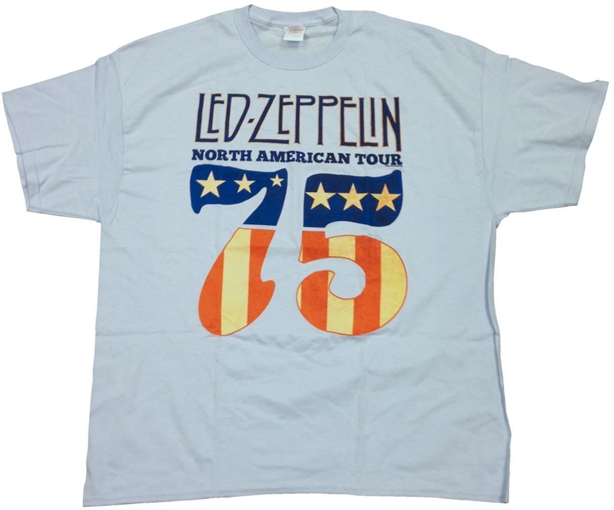 Camiseta de manga corta Led Zeppelin Camiseta de manga corta North American Tour Blue S