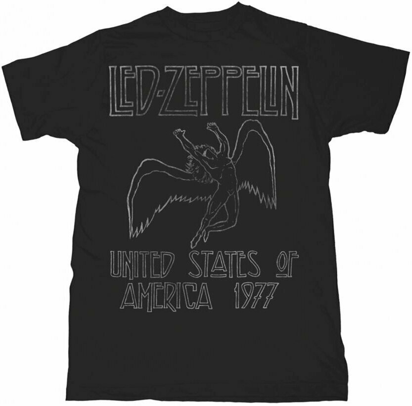 LED ZEPPELIN いろいろ Led Zeppelin Tricou USA '77. Unisex Black 2XL - Muziker