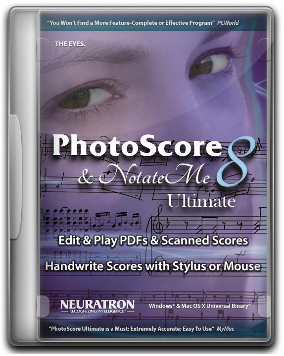 Software de partitura AVID PhotoScore Ultimate 8