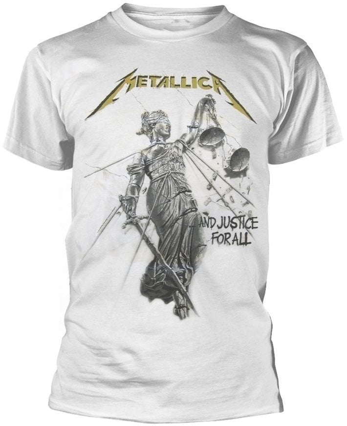 Skjorte Metallica Skjorte And Justice For All White S