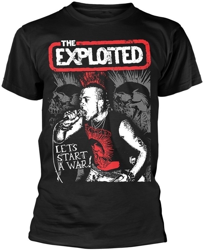 Shirt The Exploited Shirt Let's Start A War Heren Black M