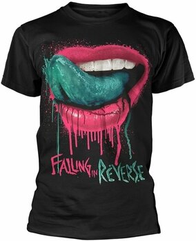 T-Shirt Falling in Reverse T-Shirt Lips Black M - 1