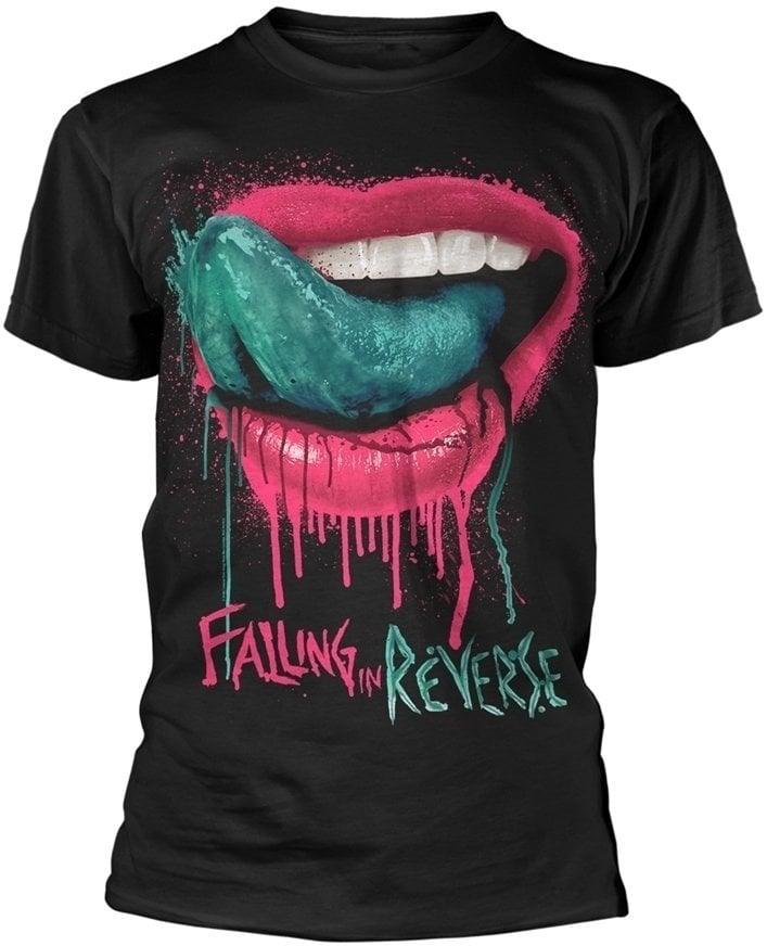 T-Shirt Falling in Reverse T-Shirt Lips Black XL