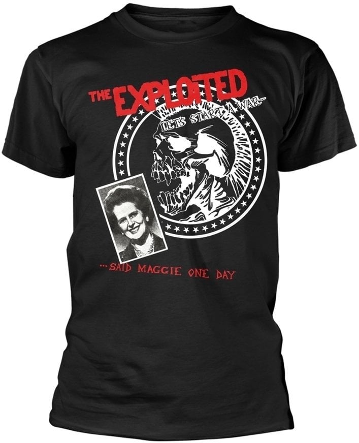 Shirt The Exploited Shirt Let's Start A War... (Said Maggie One Day) Heren Black M
