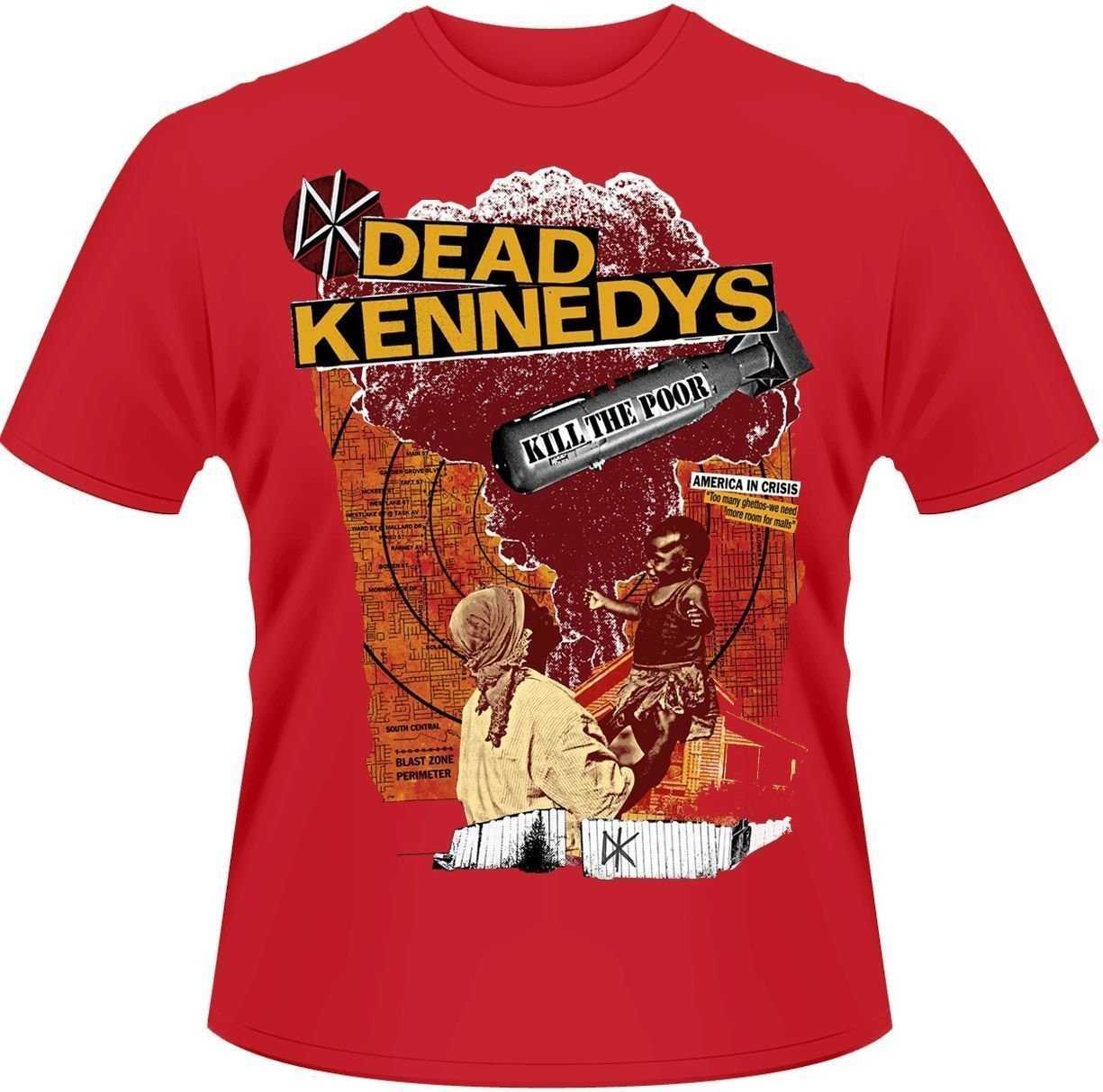 T-shirt Dead Kennedys T-shirt Kill The Poor Red 2XL