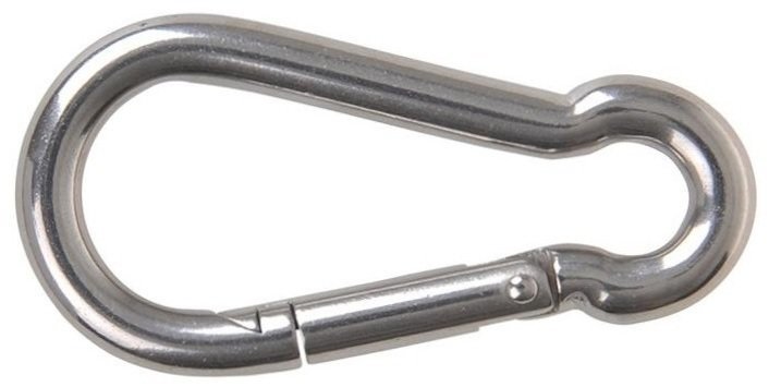 Karabini Osculati Carabiner hook polished Stainless Steel 4 mm