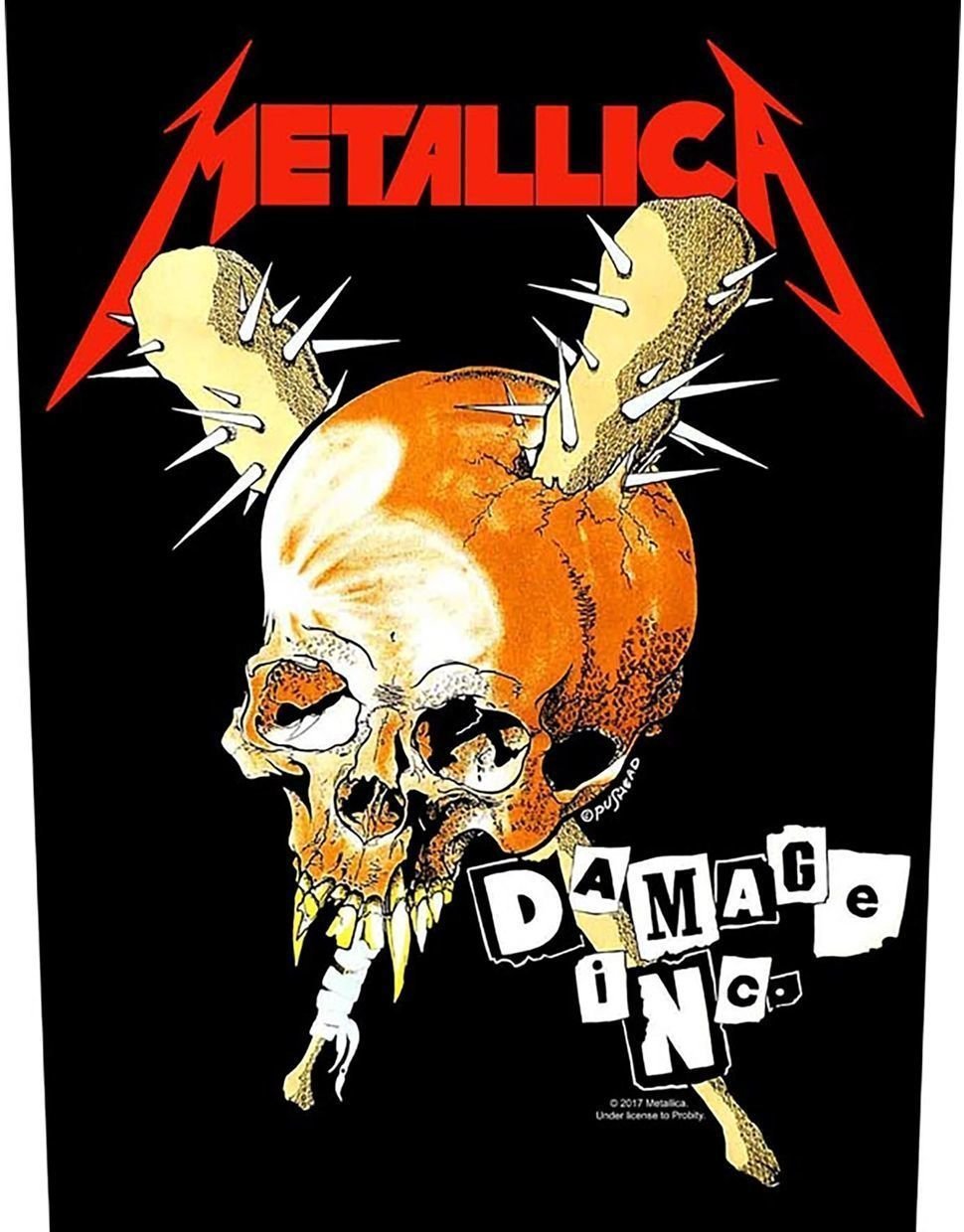 Remendo, autocolante, emblema Metallica Damage Inc. Patch de costura