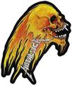 Metallica Flaming Skull Našitek za šivanje
