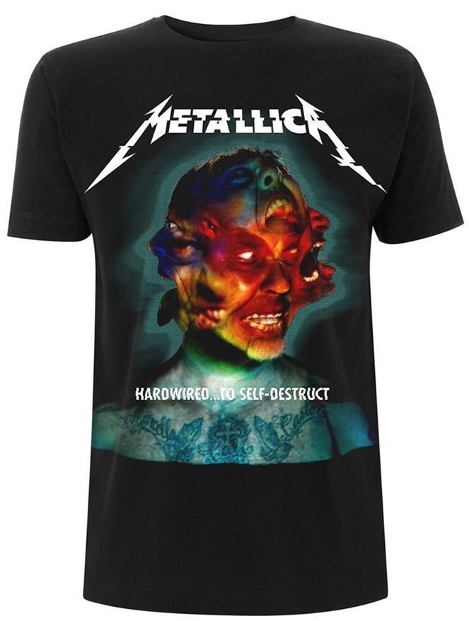 T-shirt Metallica T-shirt Hardwired Album Cover Homme Black S