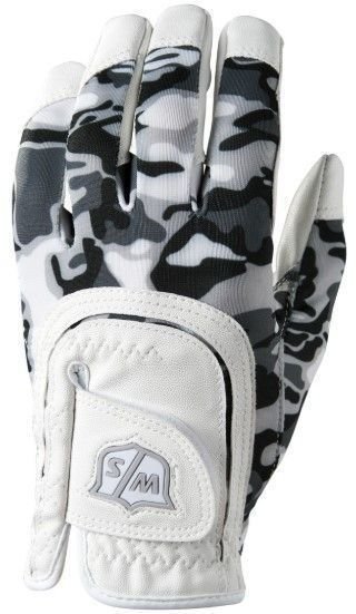 guanti Wilson Staff Fit-All Junior Golf Glove White/Grey Camo Left Hand for Right Handed Golfers