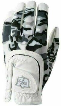 Gloves Wilson Staff Fit-All Junior Golf Glove White/Grey Camo Left Hand for Right Handed Golfers - 1