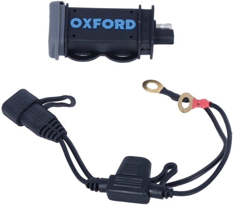 USB/12V-aansluiting voor motorfiets Oxford USB 2.1Amp Fused power charging kit USB/12V-aansluiting voor motorfiets