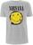 Cămăși muzicale și de film: Nirvana Tricou Happy Face Splat Gri XL Tricou Nirvana Tricou Happy Face Splat Gri XL