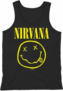 Shirt Nirvana Shirt Happy Face Heren Zwart M - 1