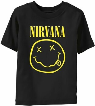 T-Shirt Nirvana T-Shirt Happy Face Black 3 - 6 M - 1