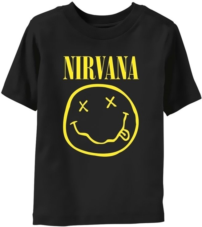 Skjorte Nirvana Skjorte Happy Face Sort 6 - 12 M