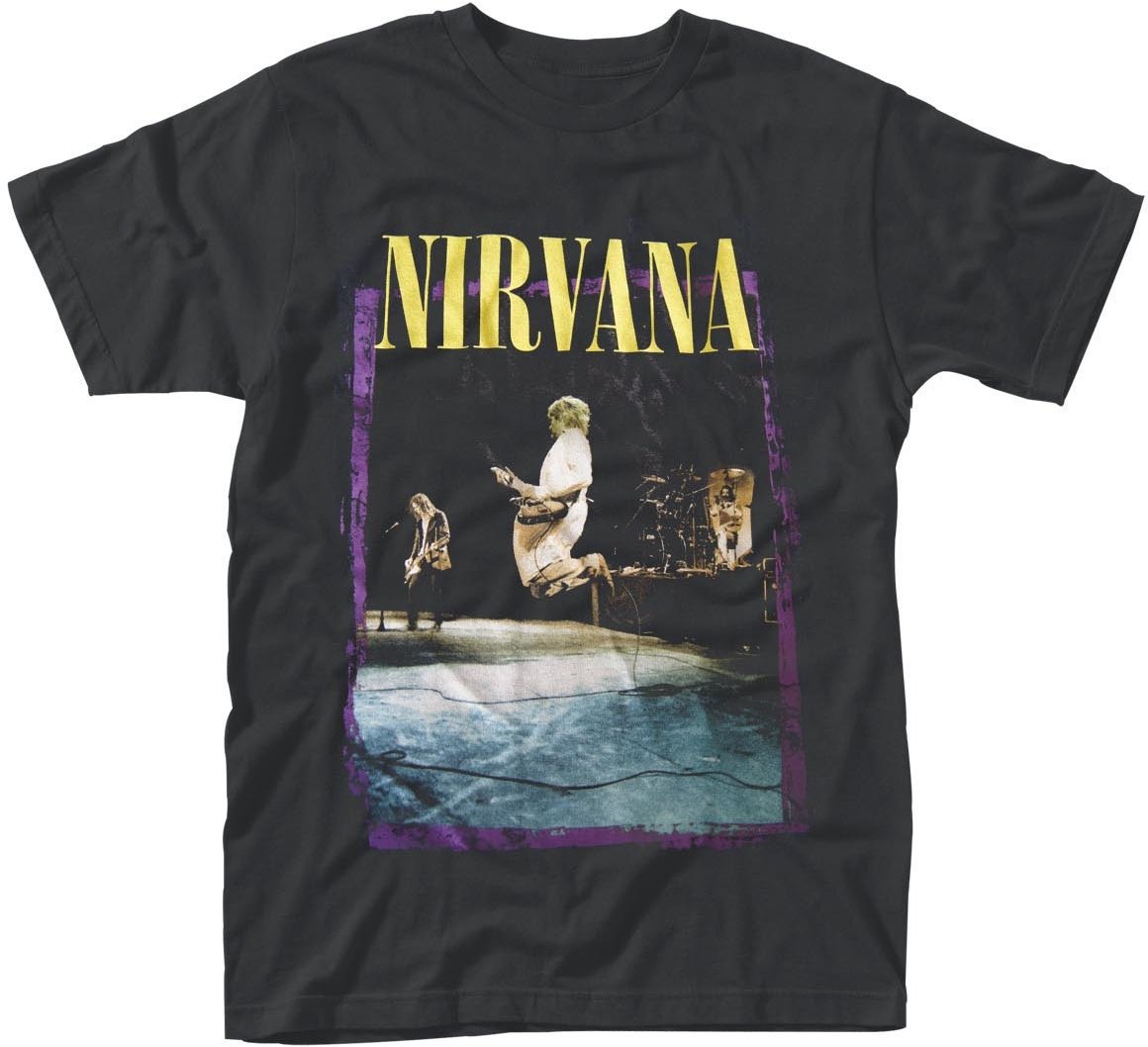 Shirt Nirvana Shirt Stage Jump Heren Black M