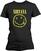Maglietta Nirvana Maglietta Happy Face Logo Femminile Black 2XL