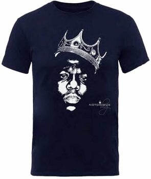 Tričko Notorious B.I.G. Biggie Crown Face Blue L Tričko - 1