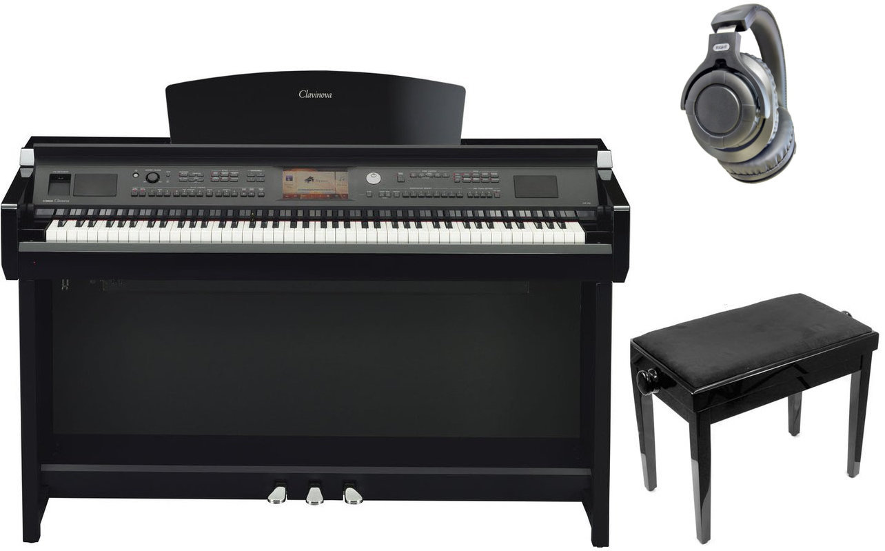Digitális zongora Yamaha CVP 705 PE SET Polished Ebony Digitális zongora