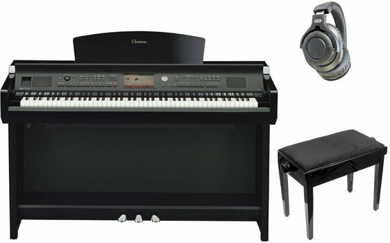 Piano digital Yamaha CVP 705 PE SET Polished Ebony Piano digital - 1