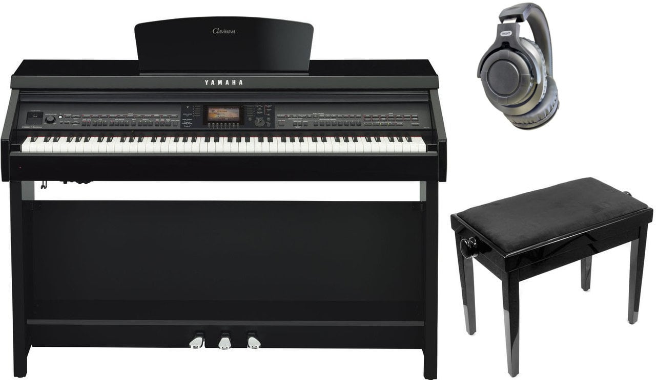 Piano digital Yamaha CVP 701 PE SET Polished Ebony Piano digital