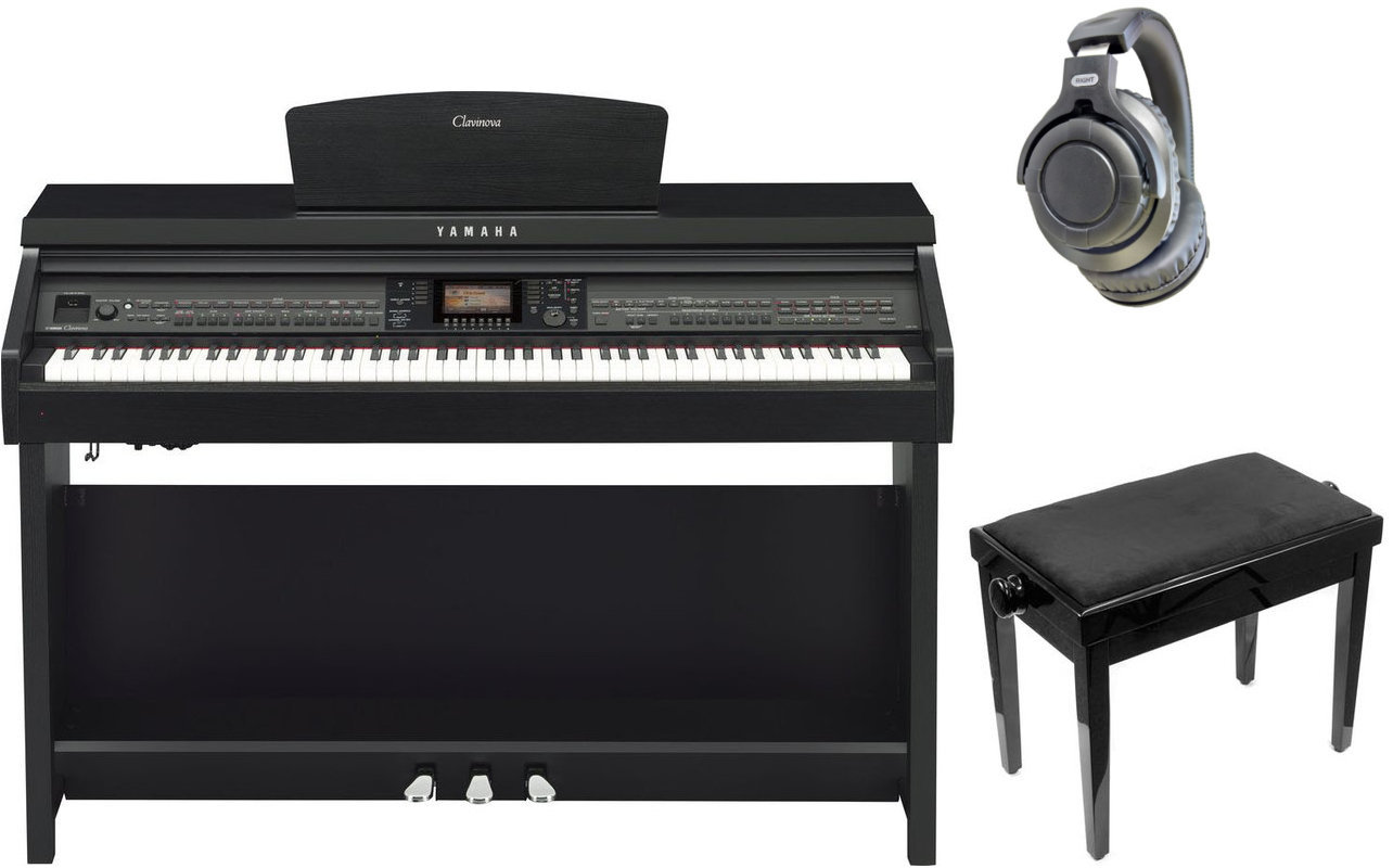 Pianino cyfrowe Yamaha CVP 701 BK WN SET Czarny Pianino cyfrowe