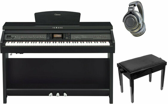 Piano numérique Yamaha CVP 701 BK WN SET Noir Piano numérique - 1