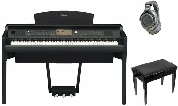 Piano numérique Yamaha CVP 709 BK WN SET Noir Piano numérique - 1