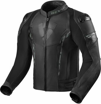 Leather Jacket Rev'it! Glide Black 50 Leather Jacket - 1